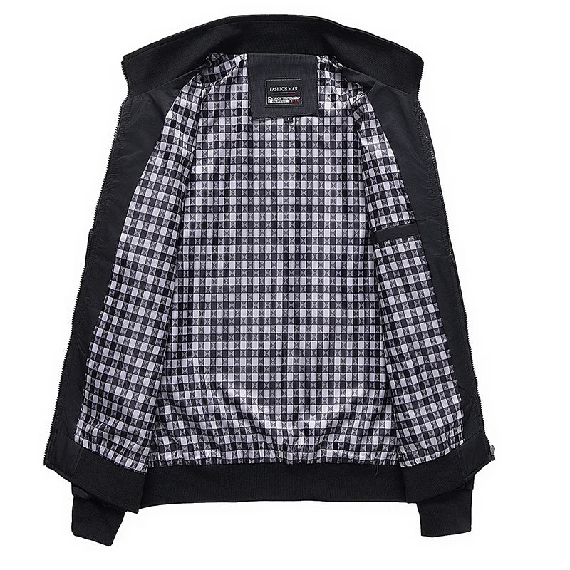 Jaqueta Bomber com fundo Xadrez