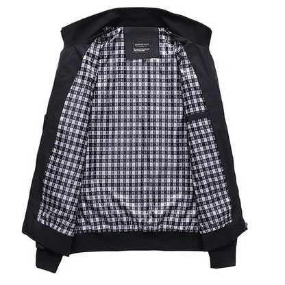 Jaqueta Bomber com fundo Xadrez