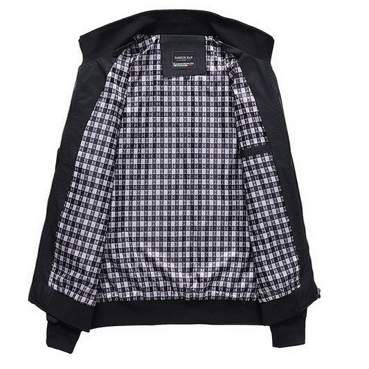 Jaqueta Bomber com fundo Xadrez