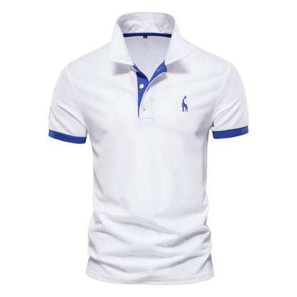 Camisa Polo Animals - Branco e Azul